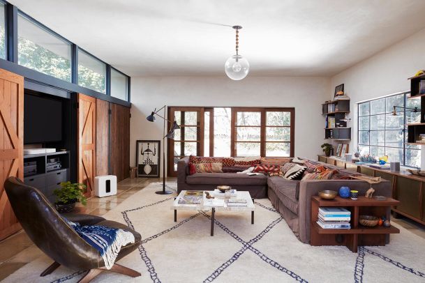Sonos speakers in a living room